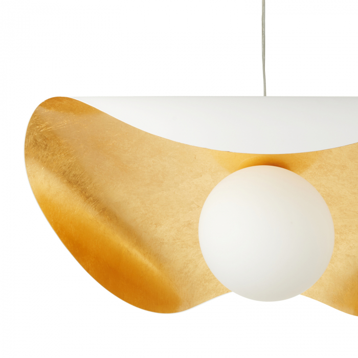 Lustră suspendată ENZO, alb/auriu, 40 cm - Step into Design [3]
