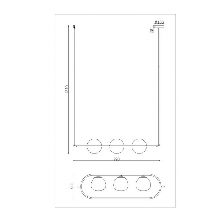 Lampa suspendata ERICH, alama/alb, 3*E14, 40W, lungime 89 cm - MAYTONI [5]