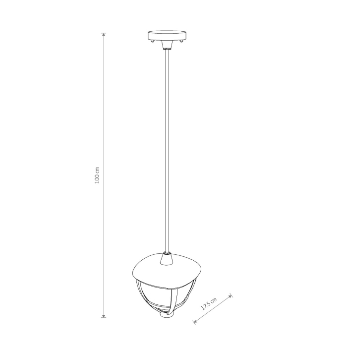 Pendul exterior AMELIA, negru, IP44, 17.5 cm - Nowodvorski [2]