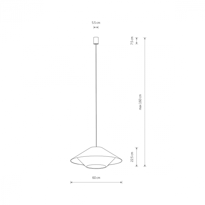 Lampa suspendata JAPANDI M, lemn/alb, 1*E27, diametru 60 cm - NOWODVORSKI [8]