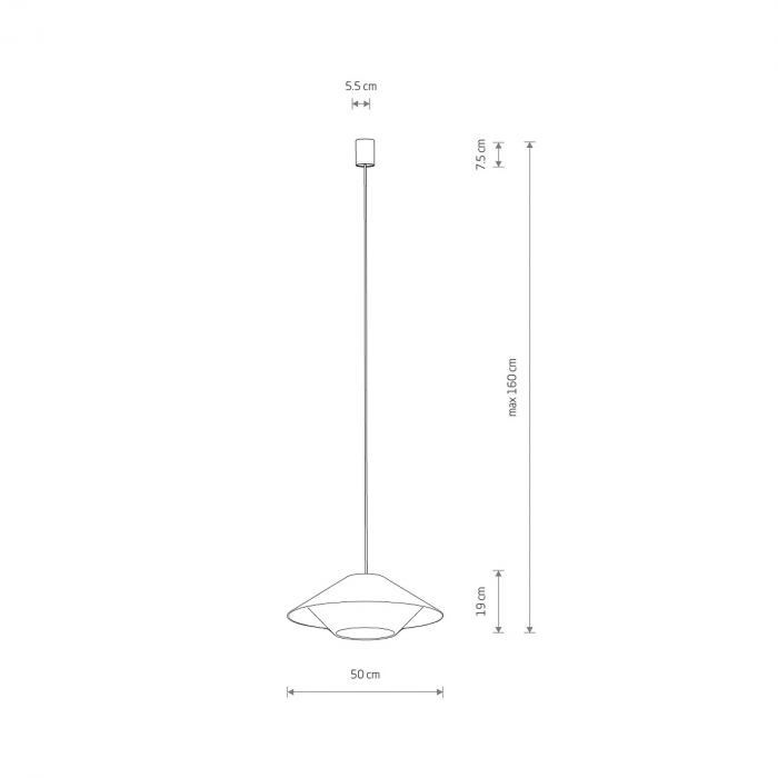 Lampa suspendata JAPANDI S, lemn/alb, 1*E27, diametru 50 cm - NOWODVORSKI [8]