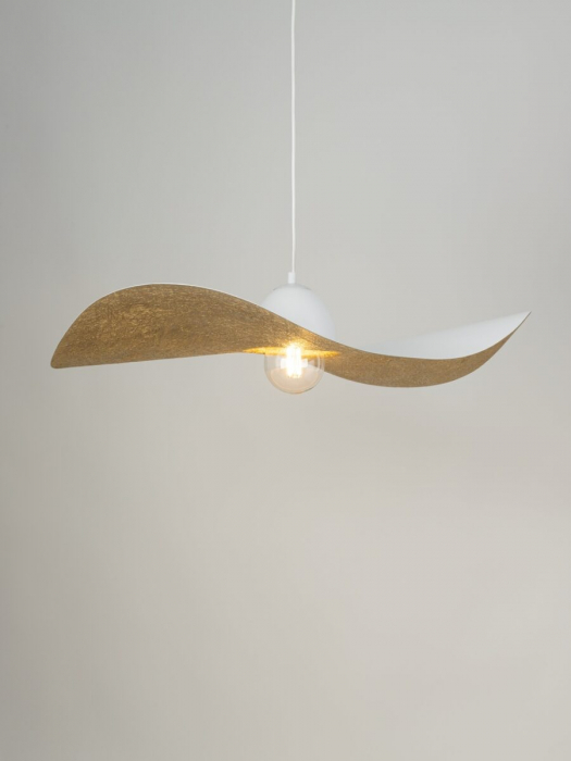 Lampa suspendata KAPELLO, alb/auriu, 1*E27, 60W, diametru 76 cm - SIGMA [2]