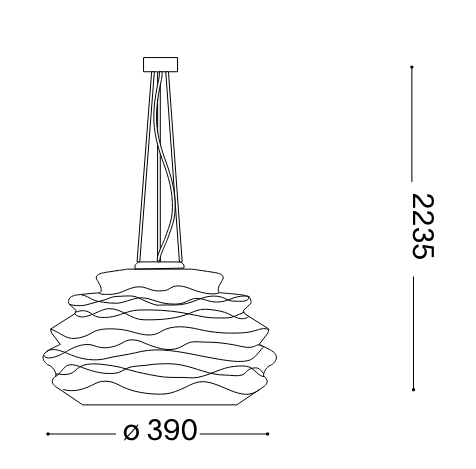 Lampa suspendata KARMA SP1, alb/crom, diametru 39 cm - IDEAL LUX [4]