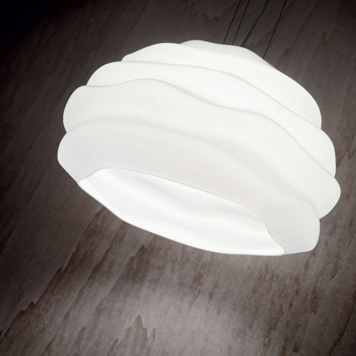 Lampa suspendata KARMA SP1, alb/crom, diametru 39 cm - IDEAL LUX [2]
