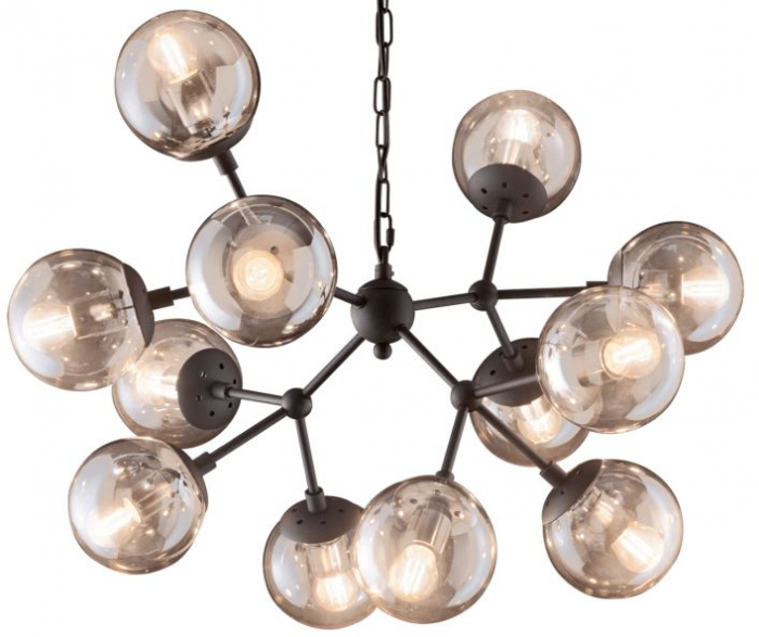 Candelabru KEPLER SP12, negru/chihlimbar, 12*E27, diametru 75 cm - IDEAL LUX [2]