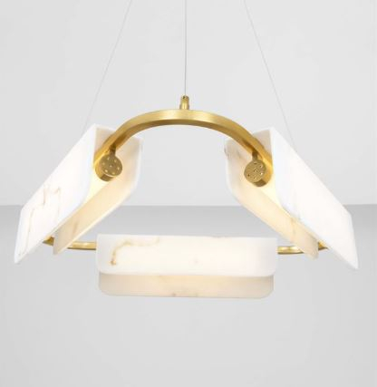 Lampă suspendată dimabilă LED AIDER auriu/alabastru, 3000K, 63 cm - NOVA LUCE [5]