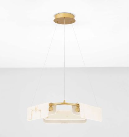 Lampă suspendată dimabilă LED AIDER auriu/alabastru, 3000K, 63 cm - NOVA LUCE [3]