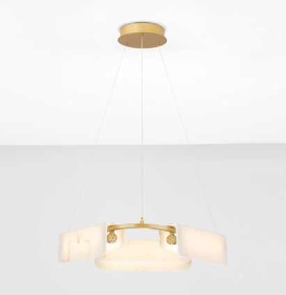 Lampă suspendată dimabilă LED AIDER auriu/alabastru, 3000K, 63 cm - NOVA LUCE [4]