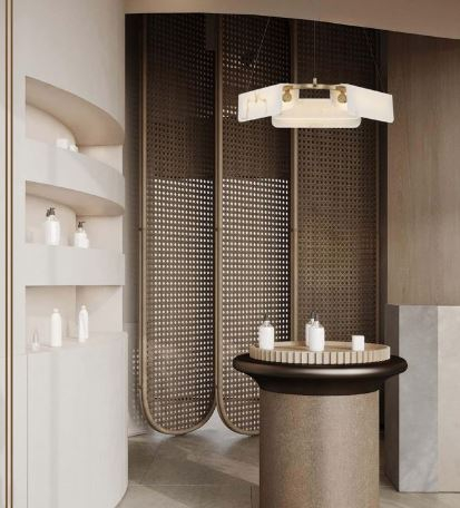 Lampă suspendată dimabilă LED AIDER auriu/alabastru, 3000K, 63 cm - NOVA LUCE [7]