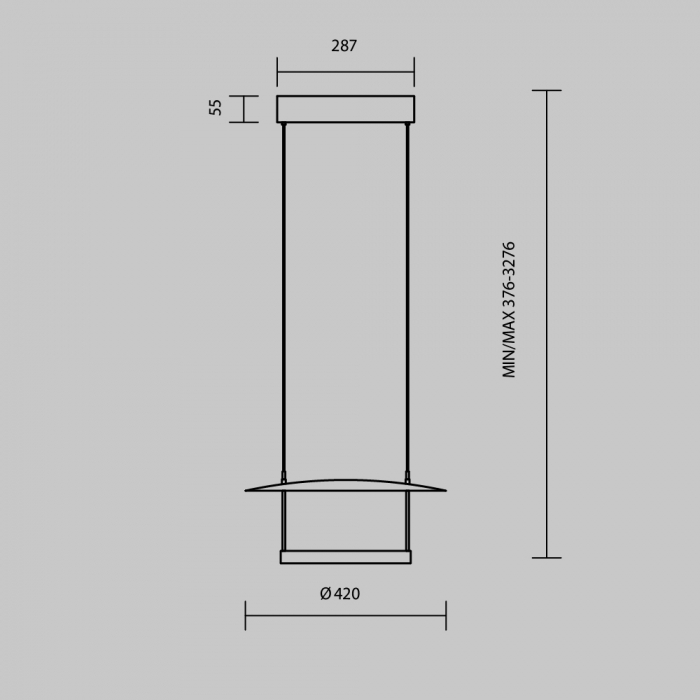Lampa suspendata LED AMBIENCE, negru/alb, 3000K, 1000 lm, diametru 42 cm - MAYTONI [5]