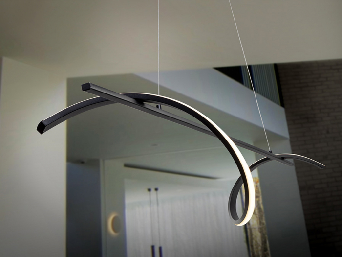 Lampa suspendata LED BOA, negru, 3000K, 1350 lm, lungime 150 cm - SCHULLER [2]