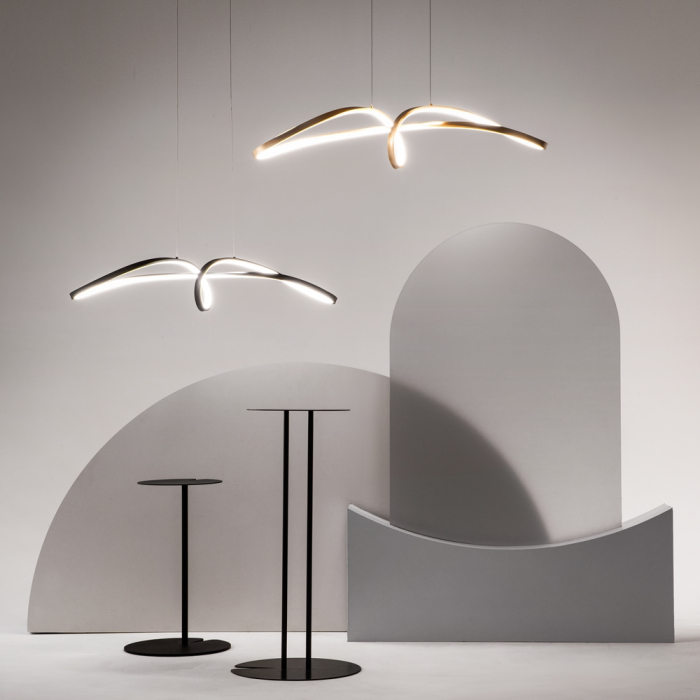 Lampa suspendata LED CURVE, auriu, 4000K, 2800 lm, lungime 92 cm - MAYTONI [9]