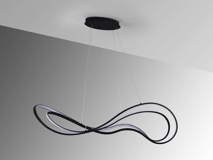 Lampa suspendata LED DANZA, negru, dimabila, 3000K, 3064 lm, lungime 115 cm - SCHULLER [3]
