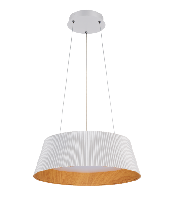 Lampa suspendata LED FRILL, alb/lemn, 45 cm - Step into Design [1]