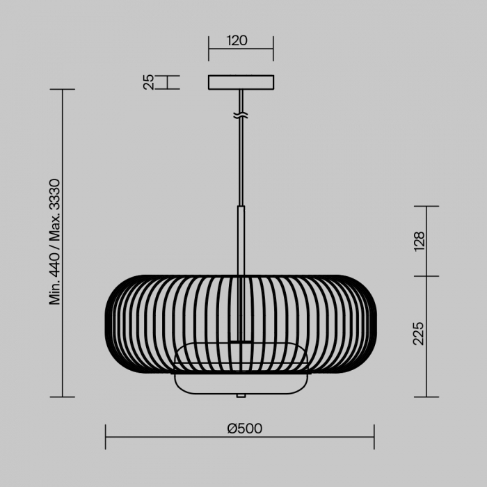 Lampă suspendată LED LEVITATION, alamă/alb, 3000K, diametru 50 cm - MAYTONI MOD376PL-L30G3K [6]