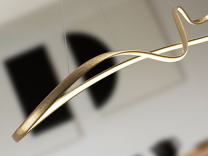 Lampa suspendata LED LIA, dimabila, auriu, 2800 lm, lungime 146 cm - SCHULLER [3]