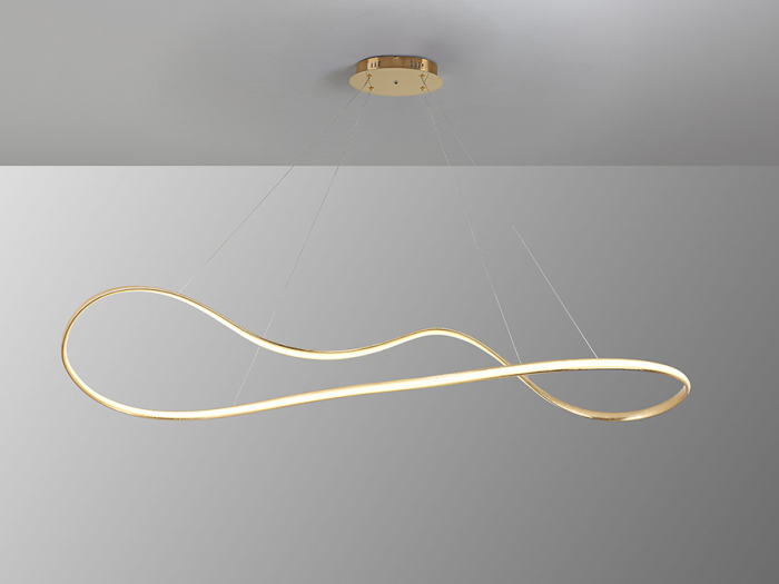 Lampa suspendata LED LIA, dimabila, auriu, 2800 lm, lungime 146 cm - SCHULLER [4]