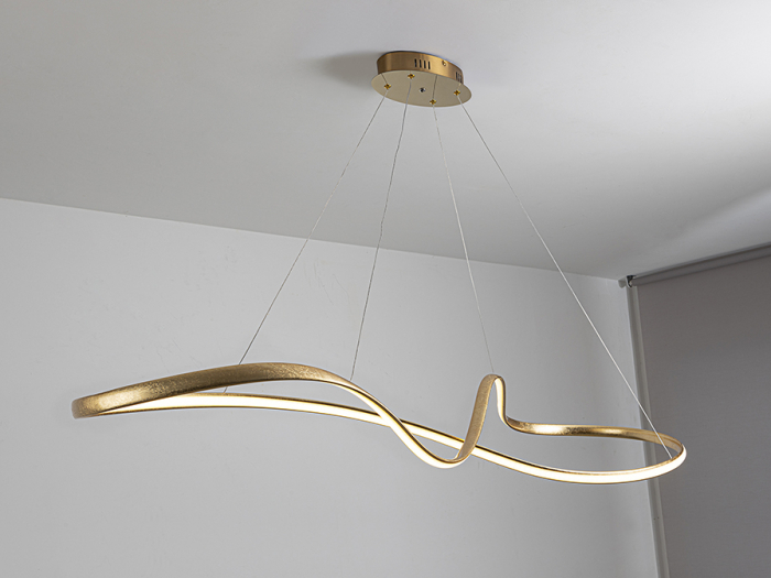 Lampa suspendata LED LIA, dimabila, auriu, 2800 lm, lungime 146 cm - SCHULLER [5]