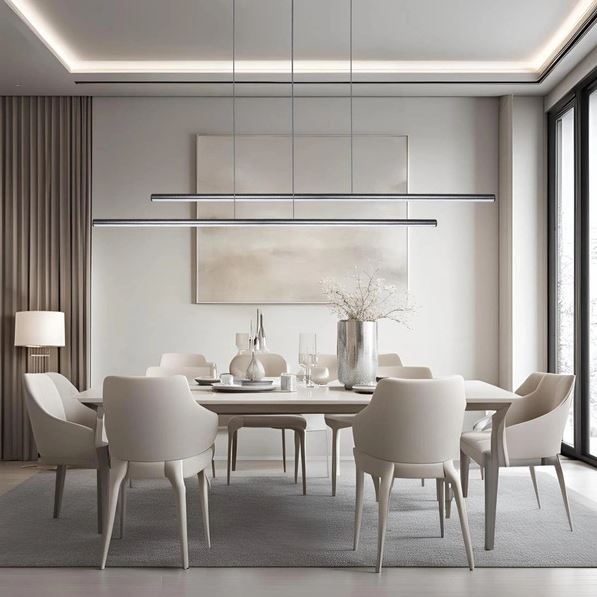 Lampa suspendata LED LINEA Nr. 2B, negru, 3000K, 1440 lm, IP44, dimensiune 100 cm - ALTAVOLA DESIGN [3]