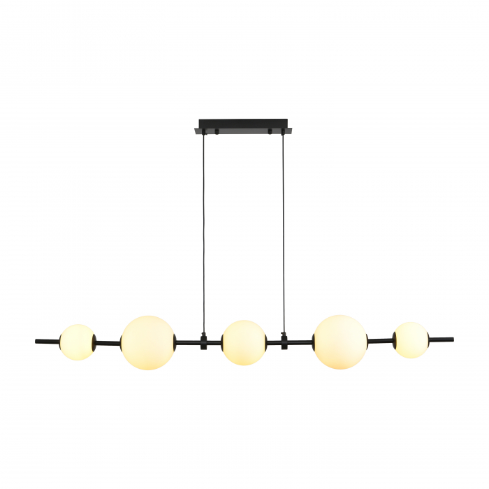 Lampă suspendată LED MILA, negru/alb, 3000K, 140 cm [2]