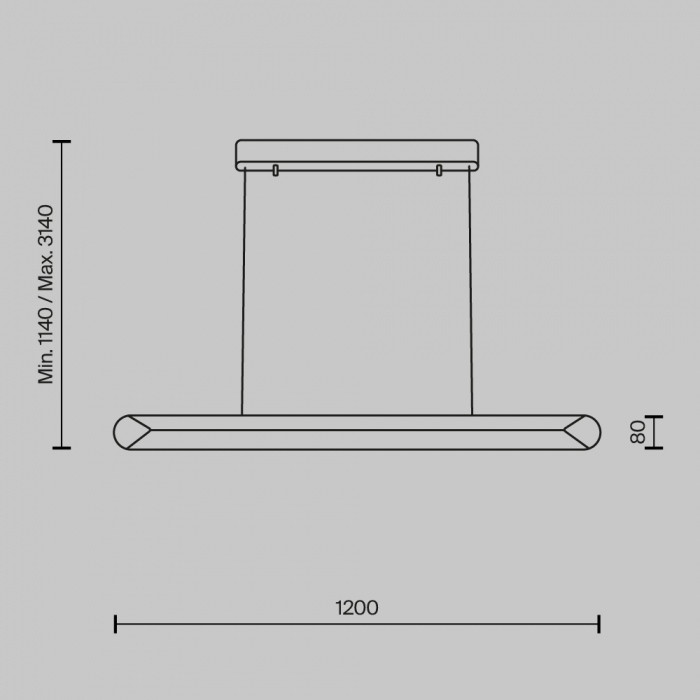 Lampa suspendata LED MOTION, negru, 3000K, 2000 lm, lungime 120 cm - MAYTONI [5]