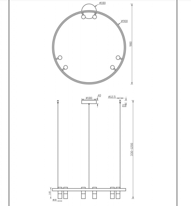 Lampa suspendata LED SATELLITE, alb, 3000K, 3900 lm, diametru 90 cm - MAYTONI [5]