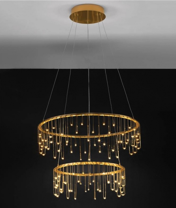 Lampa suspendata LED STELLAR II, auriu-cupru, 3000K, diametru 65 cm - NOVA LUCE [2]