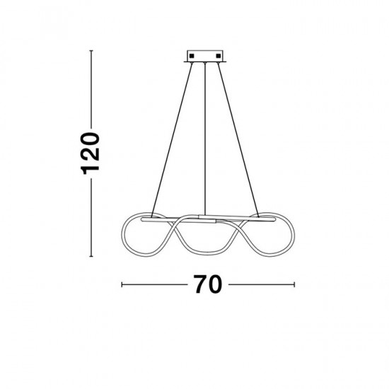 Lampa suspendata LED TIRIAC, auriu/alb, 3000K, 4581 lm, diametru 70 cm - NOVA LUCE [4]