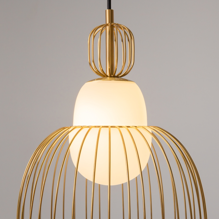 Lampă suspendată LEVITATION, alamă/alb, 25.8 cm - MAYTONI MOD376PL-01G1 [2]
