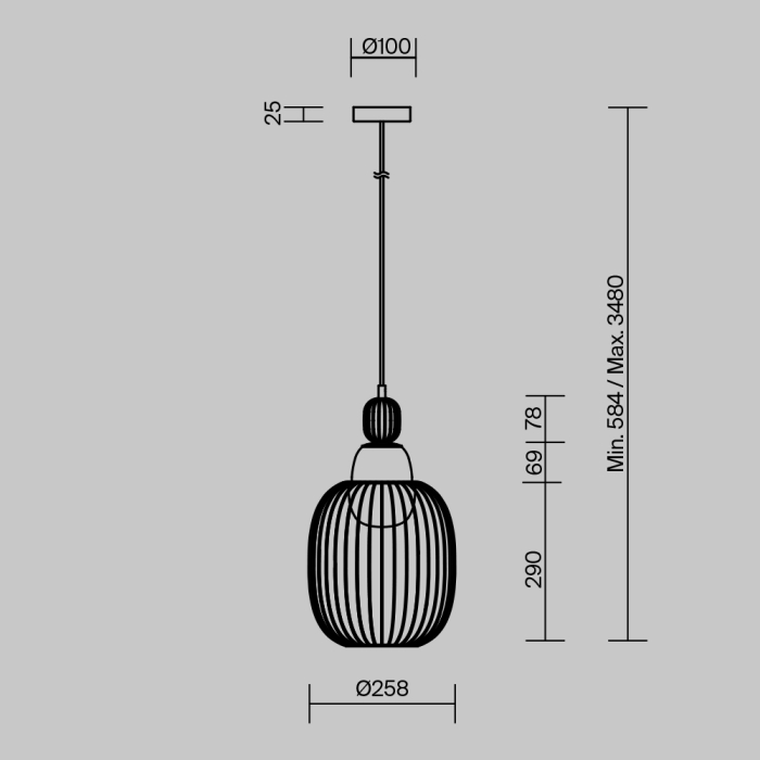 Lampă suspendată LEVITATION, alamă/alb, 25.8 cm - MAYTONI MOD376PL-01G1 [8]
