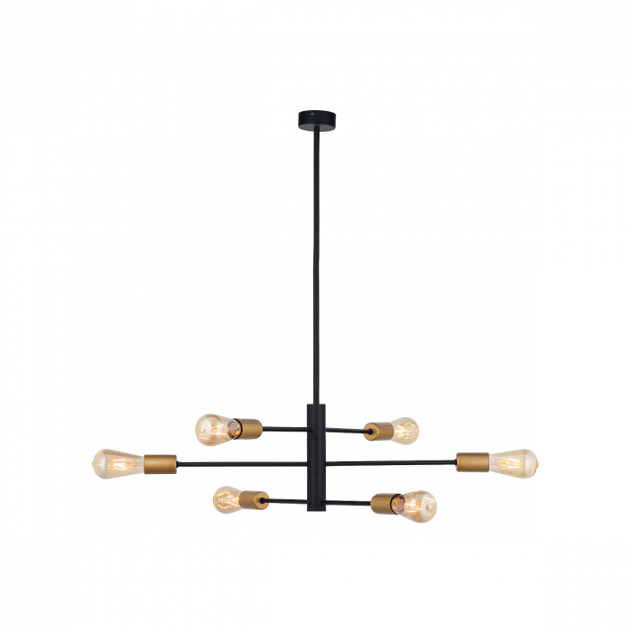 Lampa suspendata neagra ROTOR VI 82.5 cm [2]