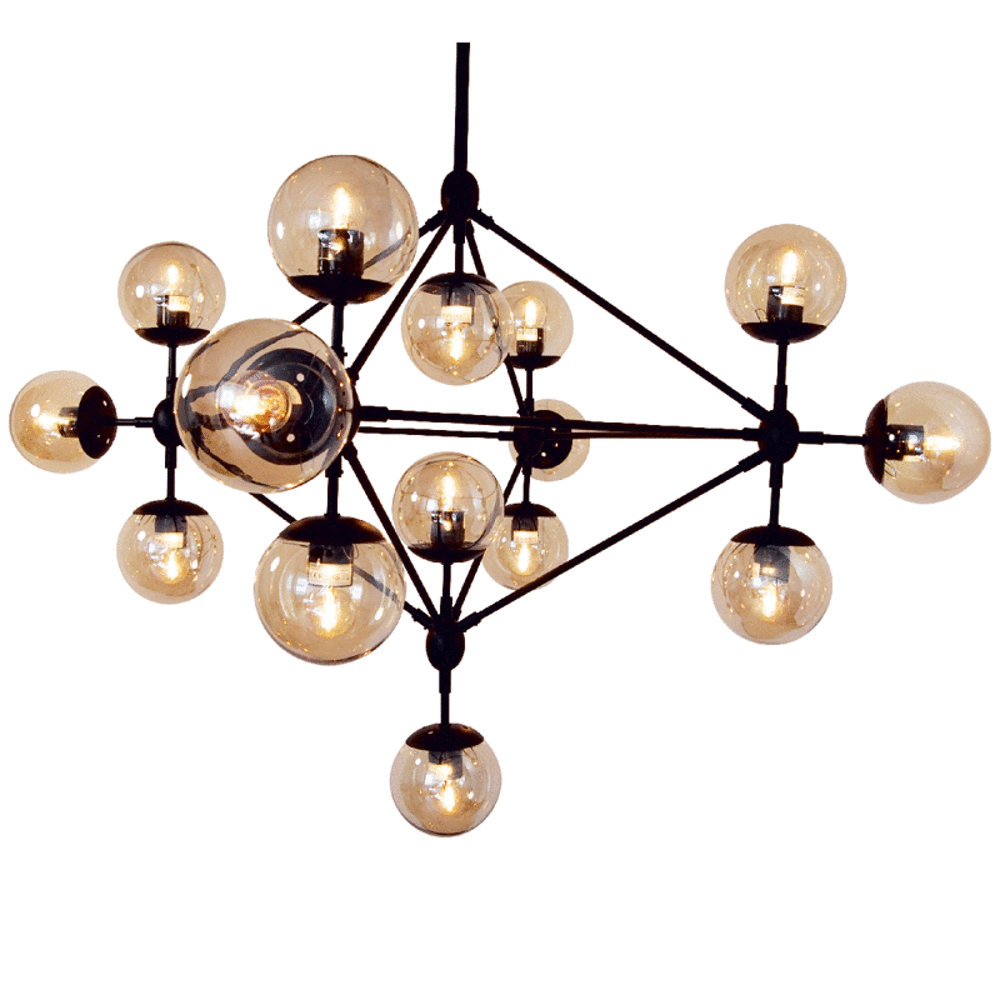 Lampa suspendata negru&amber ASTRIFERO 15 Step into Design [1]