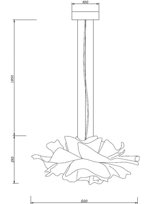 Lampă suspendată PEONY albă, 50 cm - STEP INTO DESIGN [5]