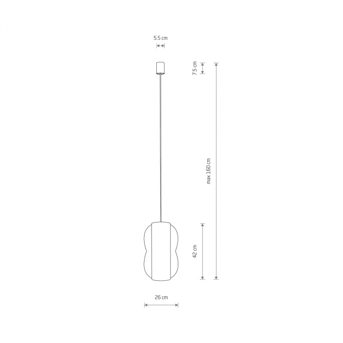 Lampa suspendata PUKET M, lemn/alb, 1*E27, diametru 26 cm - NOWODVORSKI [9]