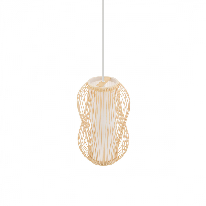 Lampa suspendata PUKET S, lemn/alb, 1*E27, diametru 21 cm - NOWODVORSKI [2]