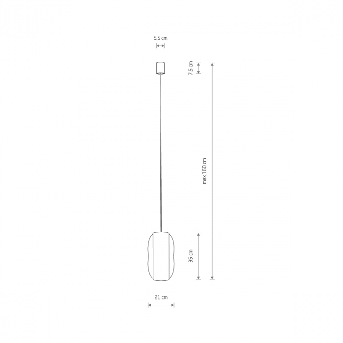 Lampa suspendata PUKET S, lemn/alb, 1*E27, diametru 21 cm - NOWODVORSKI [9]