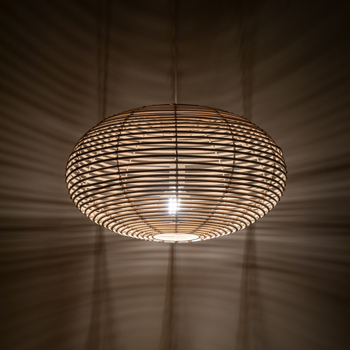 Lampa suspendata RATTAN M, lemn/alb, 1*E27, diametru 60 cm - NOWODVORSKI [6]