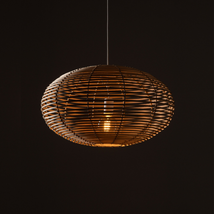 Lampa suspendata RATTAN M, lemn/alb, 1*E27, diametru 60 cm - NOWODVORSKI [2]