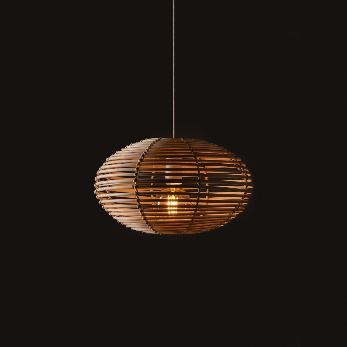 Lampa suspendata RATTAN S, lemn/alb, 1*E27, diametru 40 cm - NOWODVORSKI [3]