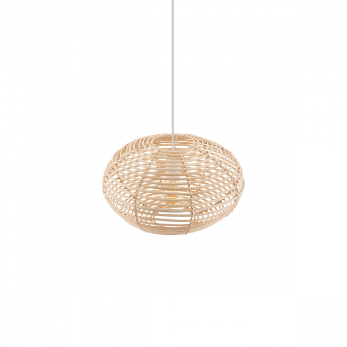 Lampa suspendata RATTAN S, lemn/alb, 1*E27, diametru 40 cm - NOWODVORSKI [5]