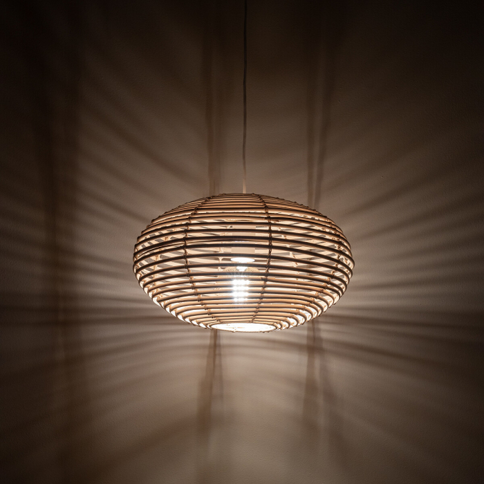 Lampa suspendata RATTAN S, lemn/alb, 1*E27, diametru 40 cm - NOWODVORSKI [4]