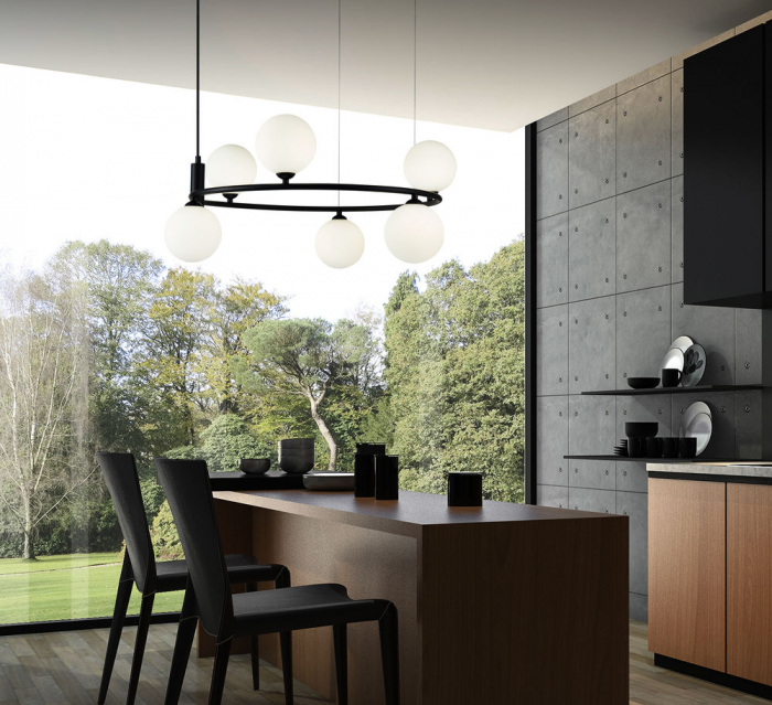 Lampa suspendata RING, negru/alb, diametru 58 cm - MAYTONI [3]