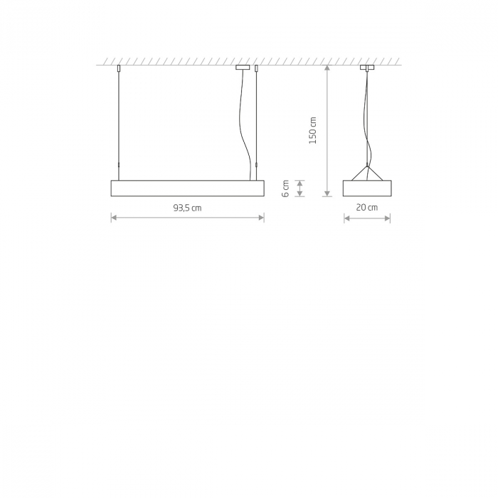 Lustră SOFT cu tub LED, grafit, 3000K, flux 4600 lm, 93.5 cm - NOWODVORSKI 7532 [5]