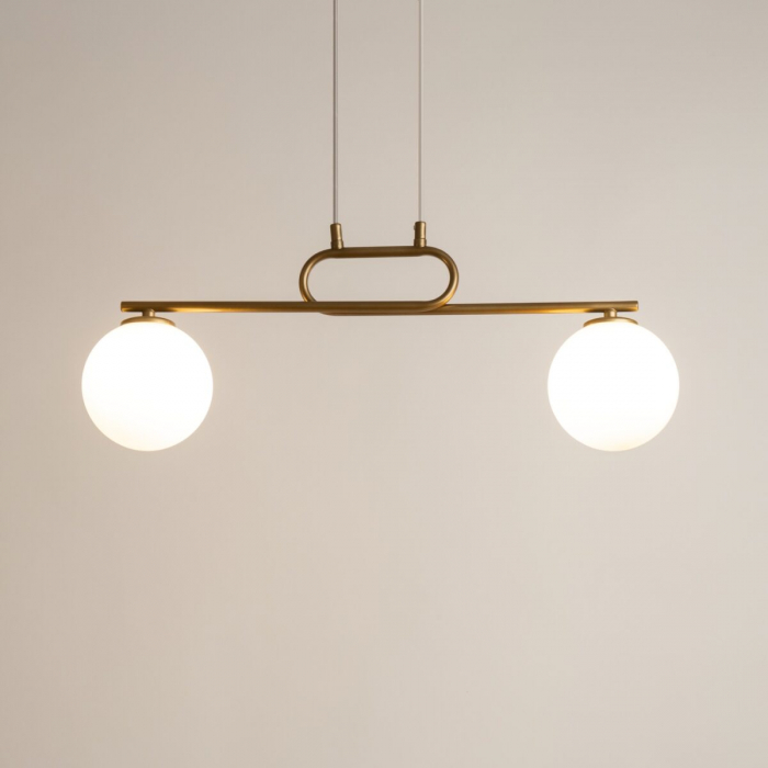Lampa suspendata TES II, auriu/alb, 2*G9, 12W, lungime 62 cm - SIGMA [2]