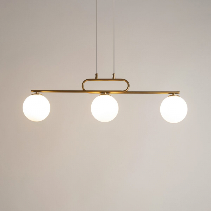 Lampa suspendata TES III, auriu/alb, 3*G9, 12W, lungime 85 cm - SIGMA [2]