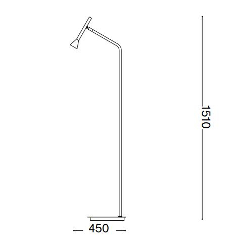 Lampadar DIESIS, negru, 3000K, 300 lm, inaltime 151 cm - IDEAL LUX [3]