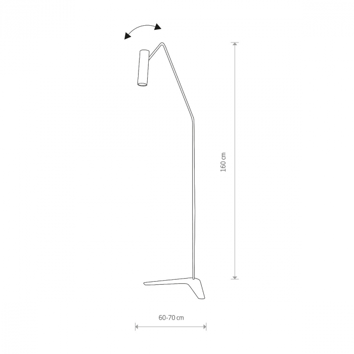 Lampadar EYE SUPER I negru, inaltime 160 cm - NOWODVORSKI [2]