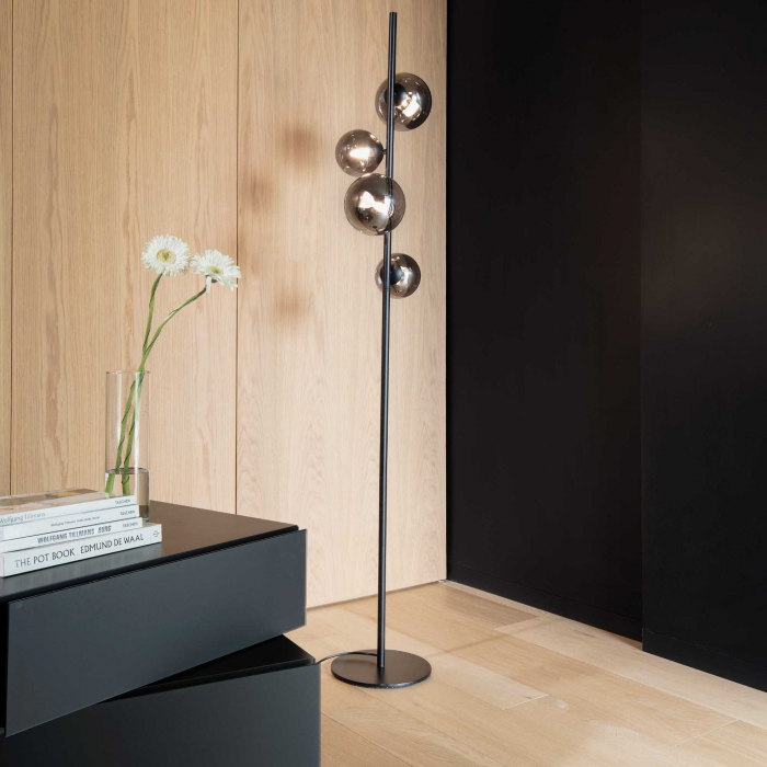 Lampadar PERLAGE PT4 negru/fume, inaltime 164 cm - IDEAL LUX [2]