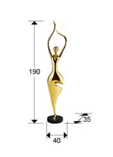 Lampadar tip statuie feminina EL ARBOL, auriu, 1*E27, inaltime 190 cm - SCHULLER [4]