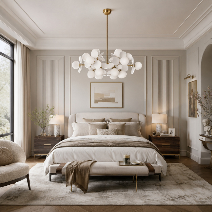 Lustră CHIC, alb/auriu, 90 cm - Step into Design [7]
